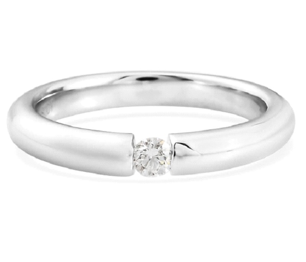 RHAPSODY Diamant zertifiziert VS E-F Spannfassung Ring 950 Platin