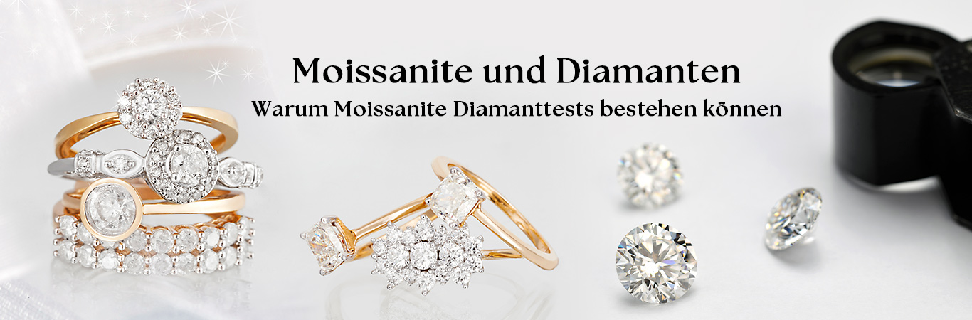 Moissanite und Diamanten: Warum Moissanite Diamanttests bestehen können